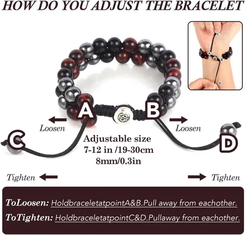 Miniatura 14 de Triple Protection Bracelet - for Protect & Balance - Energy Crystal Handmade Bracelets for Men Women