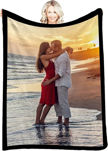 Manta personalizada con fotos, mantas y mantas hechas en Estados Unidos, mantas personalizadas con fotos y texto para adultos, niños, familia,
