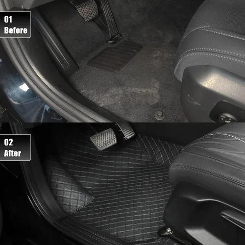 Miniatura 4 de EKR Alfombrillas personalizadas para Honda Civic Sedan 2016-2021, alfombrilla delantera y de segunda fila para automóvil Civic 2016 2017 2018 2019