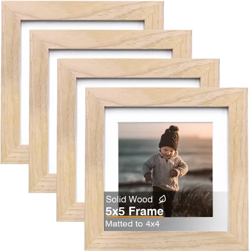 Miniatura 162 de KINLINK 3.5x5 Picture Frame, Ash Black Solid Wood Frame with Plexiglass for Table Top and Wall Mounting, Photo Frame for Horizontal or Vertical