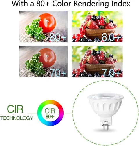 Miniatura 8 de Bombilla LED MR16, equivalente a halógeno de 50 W, 5 W, 12 V, 3000 K, blanco cálido suave, base bi-pin GU5.3 de 450 lúmenes, bombilla de foco de 12