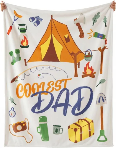 Manta Geniospin para papá, regalo de cumpleaños de hija o hijo, manta querida para papá para Navidad, manta de franela súper suave para sofá, cama o