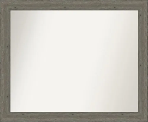Miniatura 361 de Amanti Art Espejo de pared personalizado no biselado (24.5 x 24.5 pulgadas), marco gris marrón alta, varios tamaños personalizados, espejo de baño