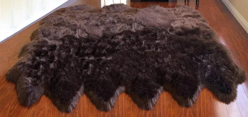 Miniatura 77 de LAMBZY Alfombra sintética de piel de oveja auténtica, con textura inferior gruesa, fuerte, fácil de lavar, resistente a las manchas, perfecta