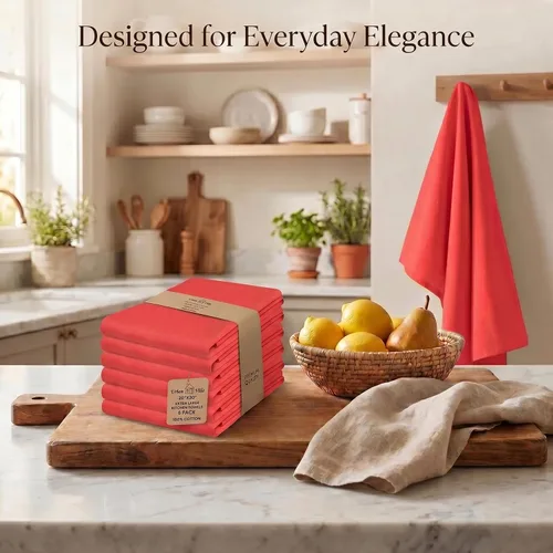 Miniatura 344 de Urban Villa Toallas de cocina 100% algodón para cocina (juego de 6) 20"x30" toallas de cocina altamente absorbentes, juego de ropa de cocina