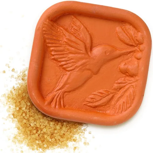 Terra Cotta Sugar Saver | Suavizante seguro para alimentos para galletas, malvaviscos, frutas secas, especias y más | Diseño de colibrí | Protector