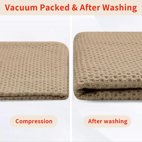 Miniatura 147 de Homaxy Trapos de cocina de 100% algodón, tejido de punto gofre, ultrasuaves, absorbentes y de secado rápido, 12 x 12 pulgadas, paquete de 6, blanco