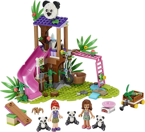 Miniatura 4 de LEGO Friends Panda Jungle Tree House 41422 Juguete de construcción; incluye 3 minifiguras de panda para niños que aman los animales salvajes, amigos