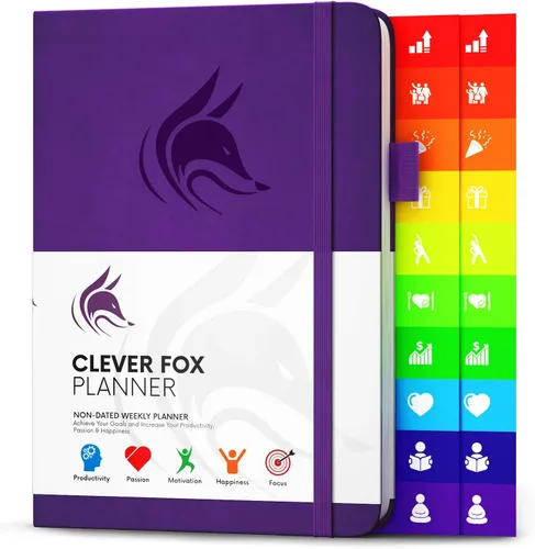 Miniatura 14 de Clever Fox Planificador – Planificador semanal y mensual sin fecha para productividad, gestión del tiempo y objetivos – Diario organizador – A5