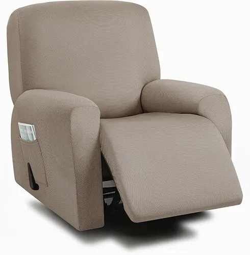 Miniatura 13 de ULTICOR Fundas para Sofá Reclinable de 8 Piezas, Fundas Elásticas de Hilo Teñido para Sofá Reclinable de 3 Cojines, Fundas Deslizables para Sofá