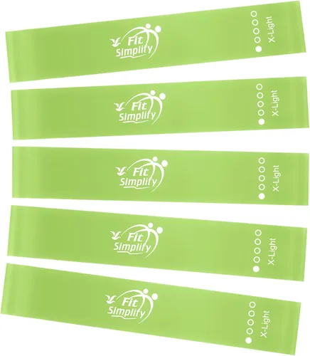 Miniatura 5 de Fit Simplify Bandas de ejercicios de resistencia con guía de instrucciones y bolsa de transporte, juego de 5