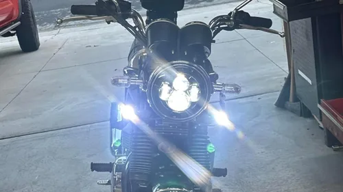 Miniatura 9 de LEDUR Faro delantero LED de motocicleta de 7 pulgadas aprobado por DOT redondo alto/bajo con carcasa soportes de montaje de cubo para Road King