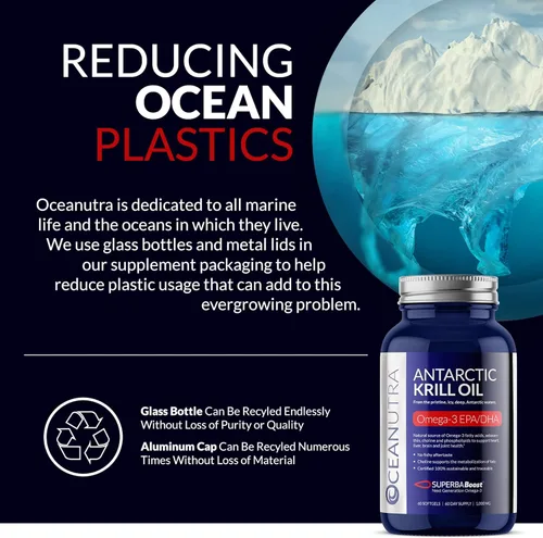 Miniatura 7 de Aceite de Krill Orgánico 100% Puro 1000mg, 60 Días, Omega 3, Concentración Más Alta 56% Fosfolípidos, Capturado Silvestre, SuperbaBoost Antártico