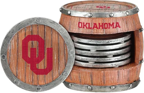 Miniatura 10 de FOCO NCAA College Team Logo 5-Pack Barril Bebida Bebida Coaster Set