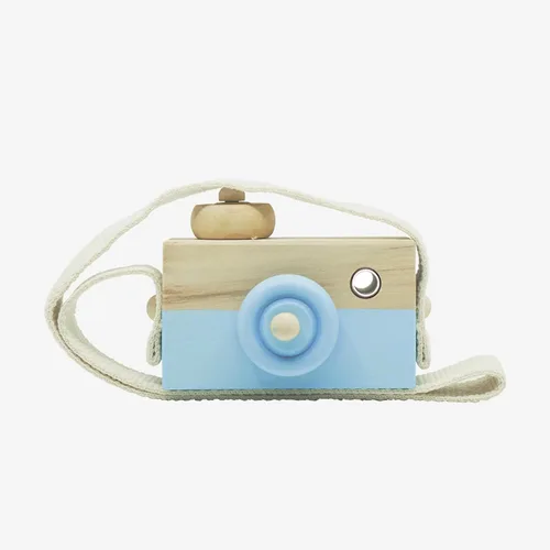 Juguetes de madera para bebés, mini cámara de juguete, lindo juguete mini para bebés y niños, accesorios para colgar en el cuello con fotografía