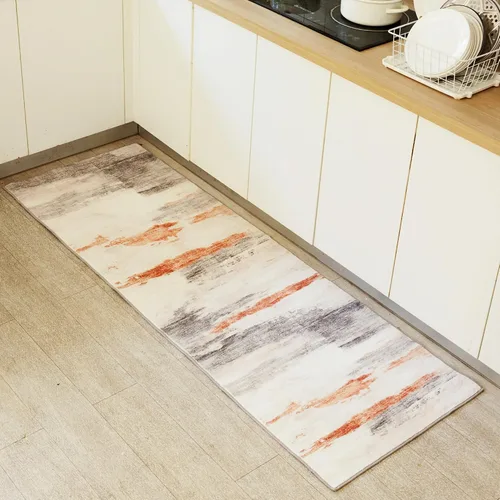 Miniatura 47 de Carvapet 9x12 Alfombras grandes para sala de estar y dormitorio, alfombra moderna lavable azul de pelo bajo con respaldo de goma, plegable, alfombra