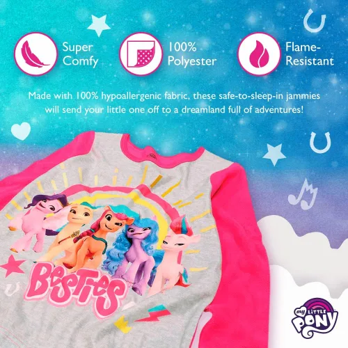 Miniatura 3 de My Little Pony Conjunto de pijama de 2 piezas para niñas Arco iris