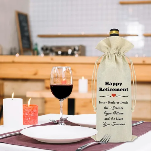 Miniatura 4 de Regalos de despedida de jubilación, bolsa de vino, regalos de jubilación inspiradores para profesores, compañeros de trabajo, amigos, colegas