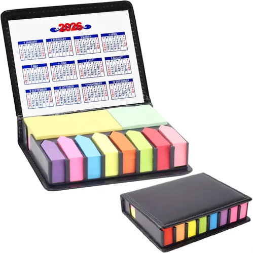 Pestañas adhesivas para marcadores de página, pestañas de libro de colores para anotar libros, 2000 banderas de página de índice de flecha con caja