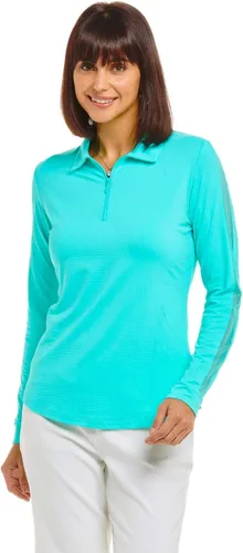 Miniatura 6 de Ibkul Icefil Cooling UPF 50 Polo de golf de manga larga con cremallera para mujer