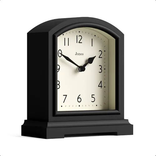 Miniatura 9 de JONES CLOCKS® Tavern - Reloj de repisa Diseño moderno de arco superior Verde espárragos Estilo clásico contemporáneo para escritorio, mesa