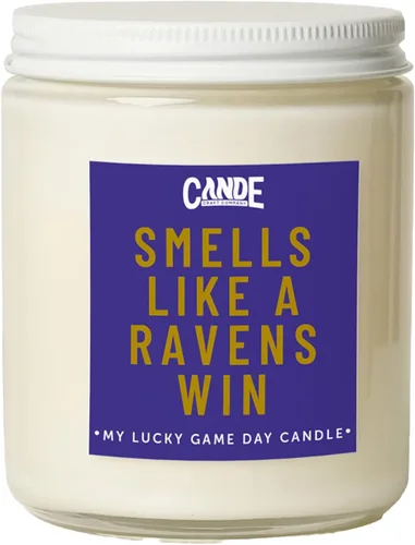 CE Craft - Huele como una victoria de Ravens - Temática de fútbol, regalo de Baltimore, vela de Maryland (flor de cactus)