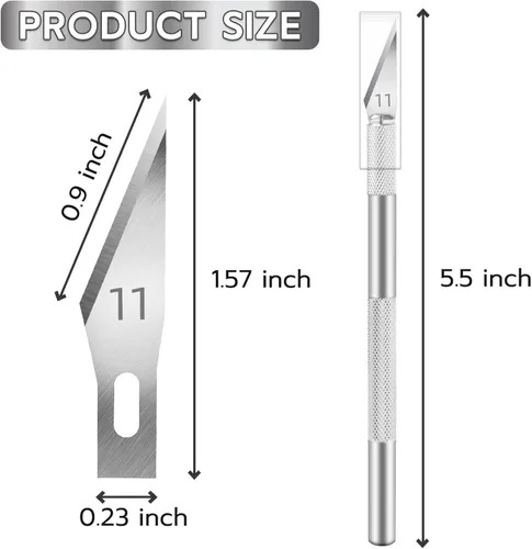 Miniatura 2 de Jetmore Juego de 24 cuchillos Exacto, cuchillos para manualidades, kit de cuchillos de precisión para cortar bricolaje, tallar calabaza, recortar