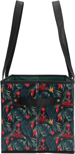 Miniatura 6 de Foraineam Juego de bolsas reutilizables para comestibles, bolsas de compras plegables y resistentes con fondo reforzado Follaje vibrante/paquete de 3