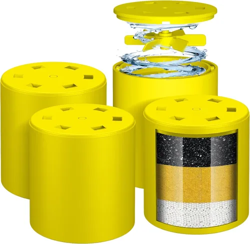 Miniatura 10 de 4 paquetes de cartuchos de repuesto para filtro de ducha universal de 30 etapas - Quita cloro, metales pesados, hierro, sedimentos - Cartucho