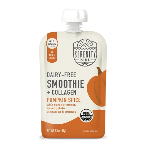 Miniatura 10 de Serenity Kids Alimento para bebés sin lácteos sin lácteos, orgánico por la USDA, proteína de colágeno alimentada con pasto, bolsa de 3.5 onzas sin