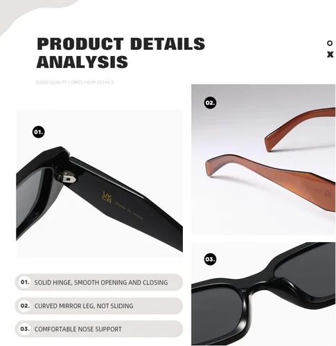 Miniatura 7 de Y2k - Gafas de sol cuadradas para mujer y hombre, diseño de moda, estilo retro, a la moda, con protección UV