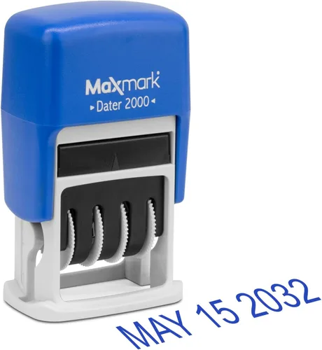 MaxMark Sello de fecha autoentintado 2000 Dater - Azul