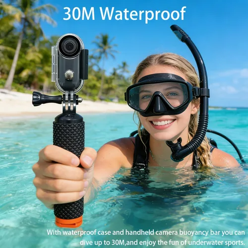 Miniatura 8 de JETO Mini cámara corporal HD 1080P, cámara portátil, clip giratorio de 360° y clip magnético, gran angular de 150°, 32G, funda impermeable