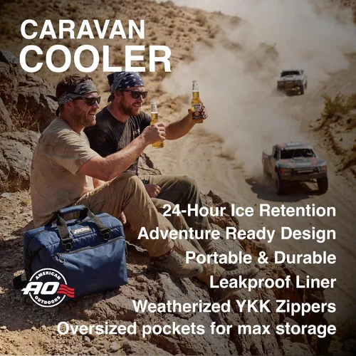Miniatura 2 de AO Coolers Caravan - Nevera suave de lona con aislamiento de alta densidad y bolsillos de almacenamiento de gran tamaño Carbón