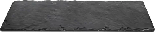Miniatura 15 de Restaurantware Voga - Platos de servir de 10 x 20 pulgadas, 4 tablas rectangulares de charcutería, imitan el aspecto de la melamina negra pizarra