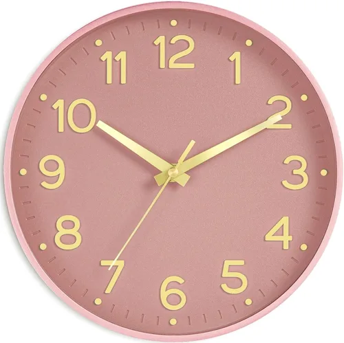 Miniatura 10 de Roymnie Reloj de pared verde, 10 pulgadas, silencioso, funciona con pilas, moderno reloj analógico sin tictac, decorativo para cocina, dormitorio