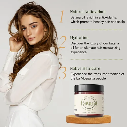 Miniatura 5 de Aceite de batana real para el crecimiento del cabello, 100% puro y natural, 16 onzas líquidas