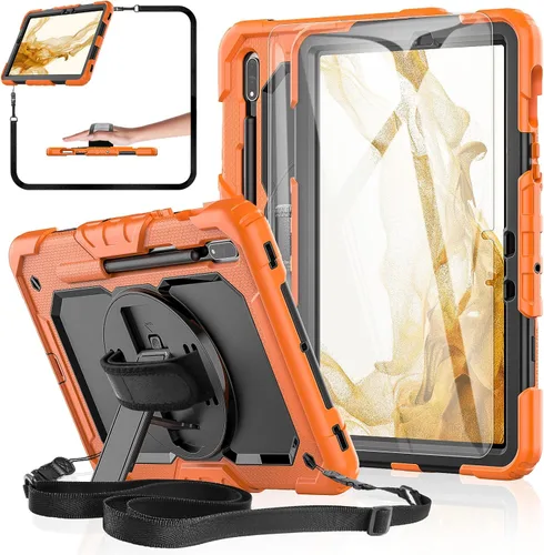 Miniatura 22 de Funda para Samsung Galaxy Tab S8/S7 de 11 pulgadas 5G Funda para Tableta 2022/2020, [con Protector de Pantalla de Vidrio Templado], Soporte