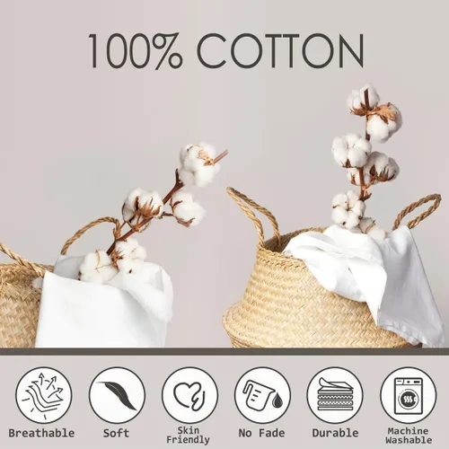Miniatura 6 de Juego de ropa de cama 100% de algodón natural con hojas de palmera, funda de edredón Monstera con hojas tropicales, rama de hojas tropicales, funda