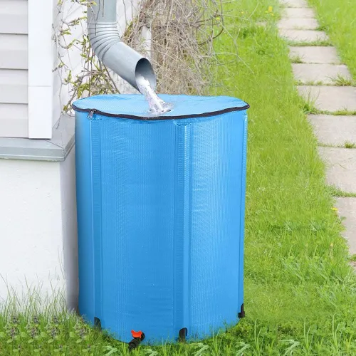 Miniatura 2 de Barril de lluvia plegable, tanque de almacenamiento de agua portátil, sistema de recolección de agua de lluvia, contenedor colector de agua con kit