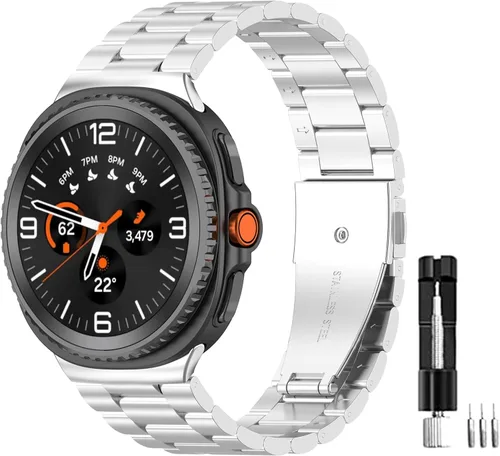 Miniatura 5 de Metal Bands Compatible for Samsung Galaxy Watch 8, Galaxy Watch 8 Classic Smartwatch for Women & Men, Solid Stainless Steel Adjustable Strap