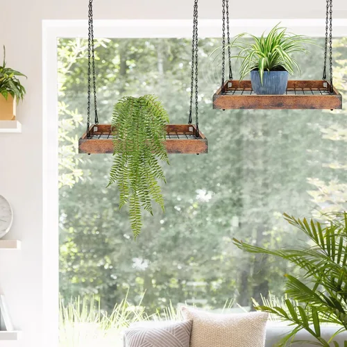 Miniatura 5 de Lilybud- lily Colgador de plantas para interiores y exteriores, macetas colgantes grandes de 16" para plantas de interior, soporte para plantas