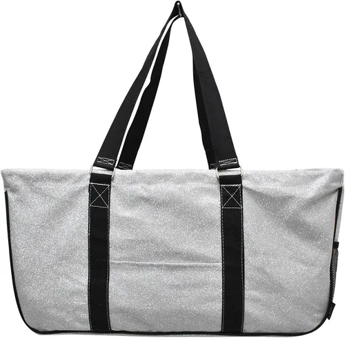 Miniatura 95 de NGIL Bolsa de comestibles reutilizable extra grande plegable de gran tamaño para comestibles, almacenamiento, picnic, playa, Bronco-negro occidental