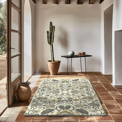 Miniatura 70 de EVERGRACE Alfombras de área para entrada, 2 x 3, de lana sintética, estilo bohemio, floral, para interiores y exteriores, alfombras pequeñas