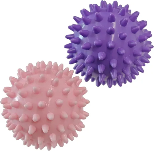 Miniatura 10 de Bolas de masaje con puntas, 3 unidades (firmes, medianas y suaves) bola masajeadora muscular para pies, espalda, cuello, músculos, rodillo 3Color