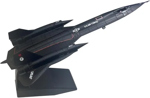 Miniatura 5 de Modelo de avión militar de metal para colección o regalo de la Fuerza Aérea SR-71 Blackbird de la Fuerza Aérea de los Estados Unidos a escala 1/144