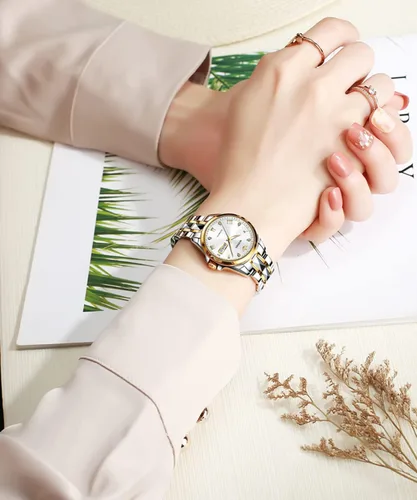 Miniatura 5 de OUPINKE Reloj automático para mujer, mecánico, cuerda automática, clásico de lujo