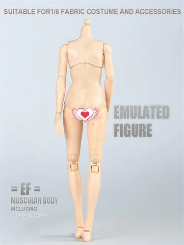 Miniatura 4 de Cuerpo femenino a escala 1/6, 12 pulgadas de piel pálida femenina enorme busto flexible figura de acción cuerpo colección muñeca Piel pálida busto