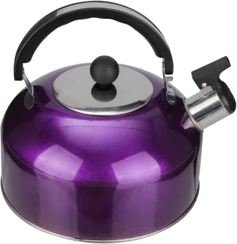 Miniatura 10 de Cabilock Hervidor de té silbante de acero inoxidable de 2 litros para estufa, hervidor verde con mango ergonómico, silbato fuerte, compatible