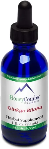 Miniatura 3 de HoneyCombs Gotas líquidas de ginkgo biloba – Suplemento de ginkgo apoyo cerebral enfoque de memoria claridad cognitiva – Extracto de hierbas tintura